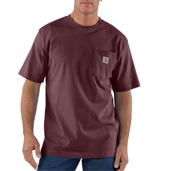 Carhartt Loose Fit Heavyweight Short-Sleeve Pocket T-Shirt, Port, XL, REG K87-PRTXLREG